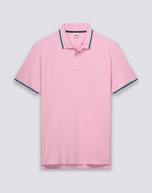 POLO BRICE EN COTON PIQUÉ AVEC DÉTAILS TRICOLORES