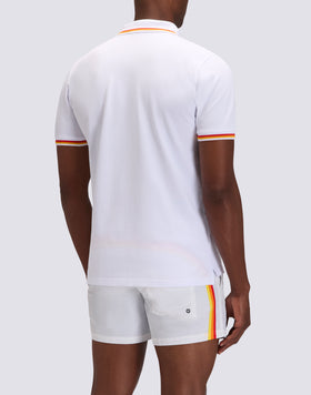 POLO BRICE EN COTON PIQUÉ AVEC DÉTAILS TRICOLORES