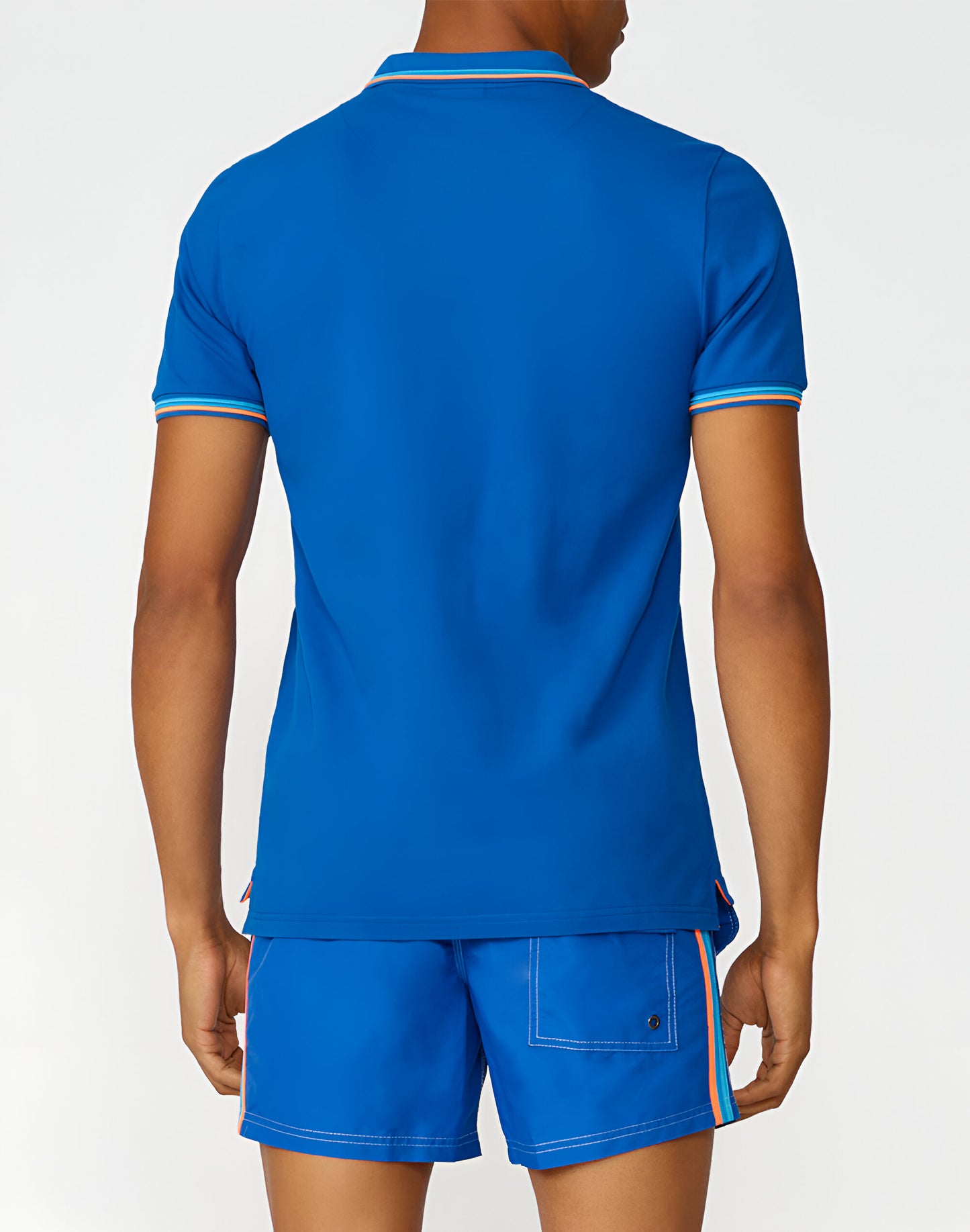 BRICE COTTON PIQUÉ POLO SHIRT WITH TRICOLOUR DETAILS