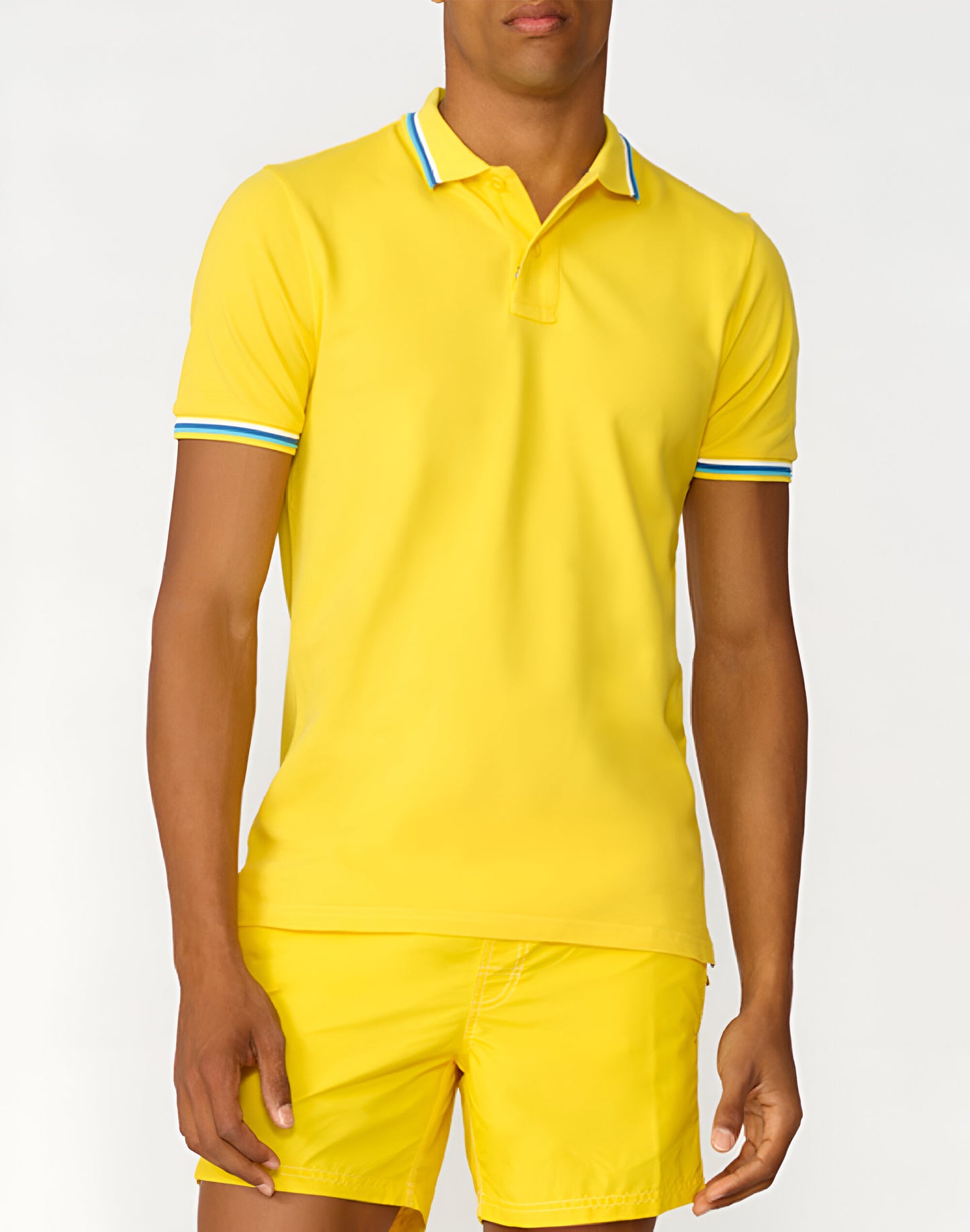 BRICE COTTON PIQUÉ POLO SHIRT WITH TRICOLOUR DETAILS