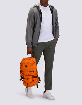 CHCAQUETA DE HOMBRE CON CREMALLERA COMPLETA Y CAPUCHA DE NYLON