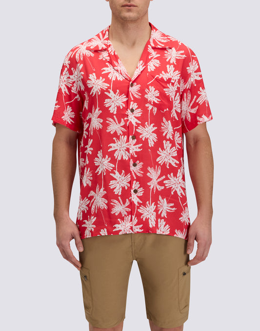 CHEMISE IMPRIMÉE POUR HOMME EN POPELINE DE VISCOSE