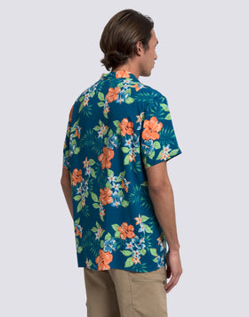 CAMICIA UOMO STAMPATA IN VISCOSA POPELINE