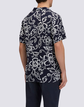 MEN'S PRINTED VISCOSE POPLIN SHIRT