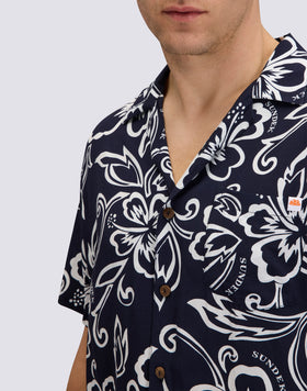 MEN'S PRINTED VISCOSE POPLIN SHIRT