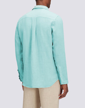 CAMICIA IN LINO CON COLLO CLASSICO
