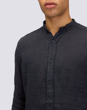 CHEMISE EN LIN TEINT DANS LA MASSE