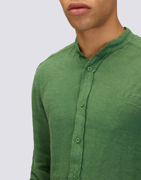 CHEMISE EN LIN TEINT DANS LA MASSE