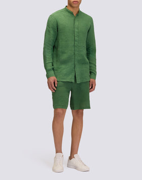 CHEMISE EN LIN TEINT DANS LA MASSE