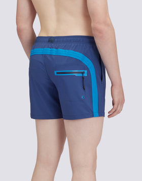 SHORT STRETCHED SWIM SHORTS WITH AN ELASTICATED WAISTBAND