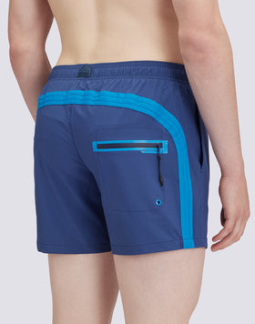 SHORT STRETCHED SWIM SHORTS WITH AN ELASTICATED WAISTBAND