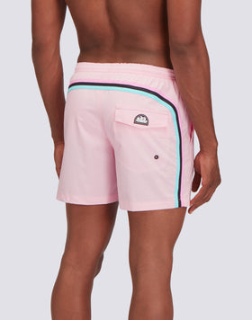 SWIM SHORTS WITH STRETCH FABRIC AND REMOVABLE POUCH