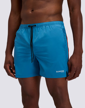 COSTUME DA BAGNO UOMO CON TESSUTO STRETCH A VITA ELASTICATA E CON CUSTODIA REMOVIBILE