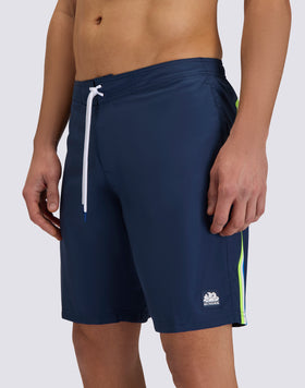 MEN'S SEMI-ELASTIC LONG-WAIST SWIMSHORTS IN REPREVE® RECYCLED POLYESTER