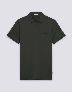 MEN'S POLO-STYLE GARMENT-DYED T-SHIRT