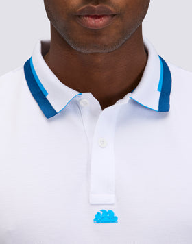 POLO EN COTON PIQUÉ COMBINÉ