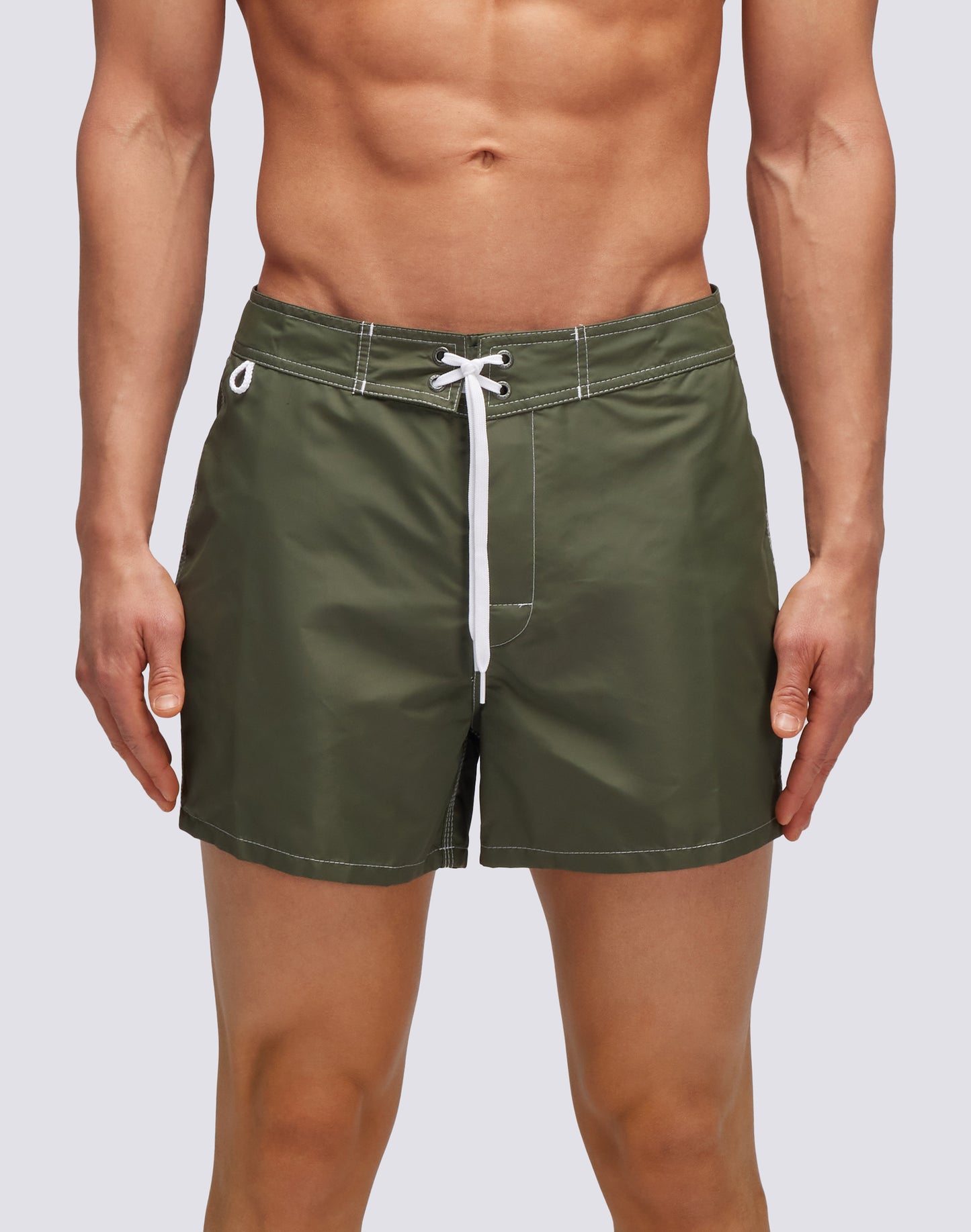 ICONIC TAFFETA FIXED WAIST SHORT SWIMSHORTS