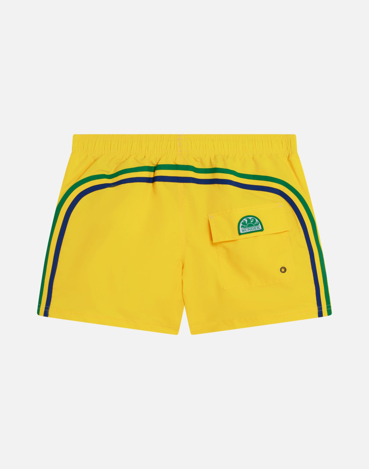 SHORT SWIM SHORTS WITH AN ELASTICATED WAISTBAND ICONIC TAFFETA BRAZIL FLAG