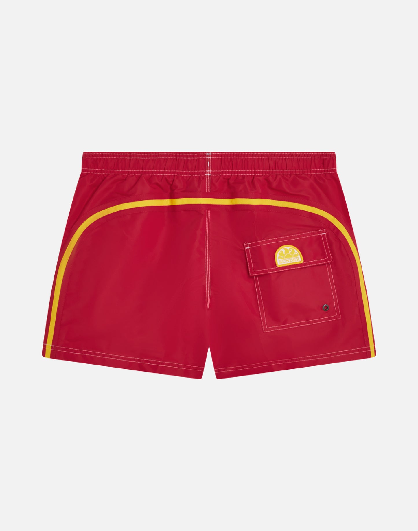 SHORT SWIM SHORTS WITH AN ELASTICATED WAISTBAND ICONIC TAFFETA SPAIN FLAG