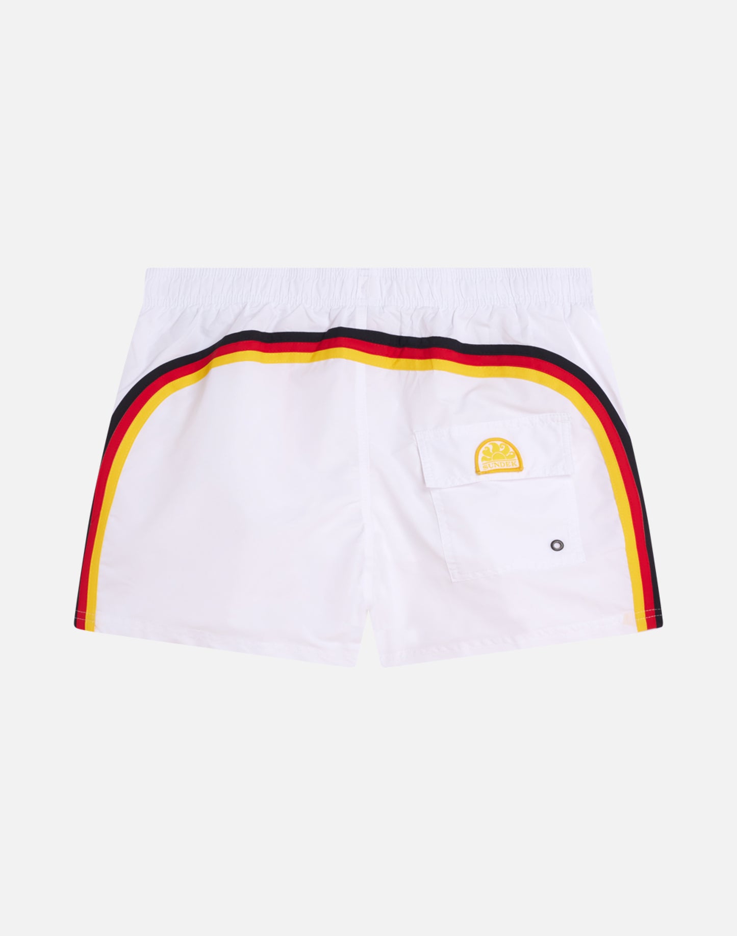 SHORT SWIM SHORTS WITH AN ELASTICATED WAISTBAND ICONIC TAFFETA GERMAN FLAG