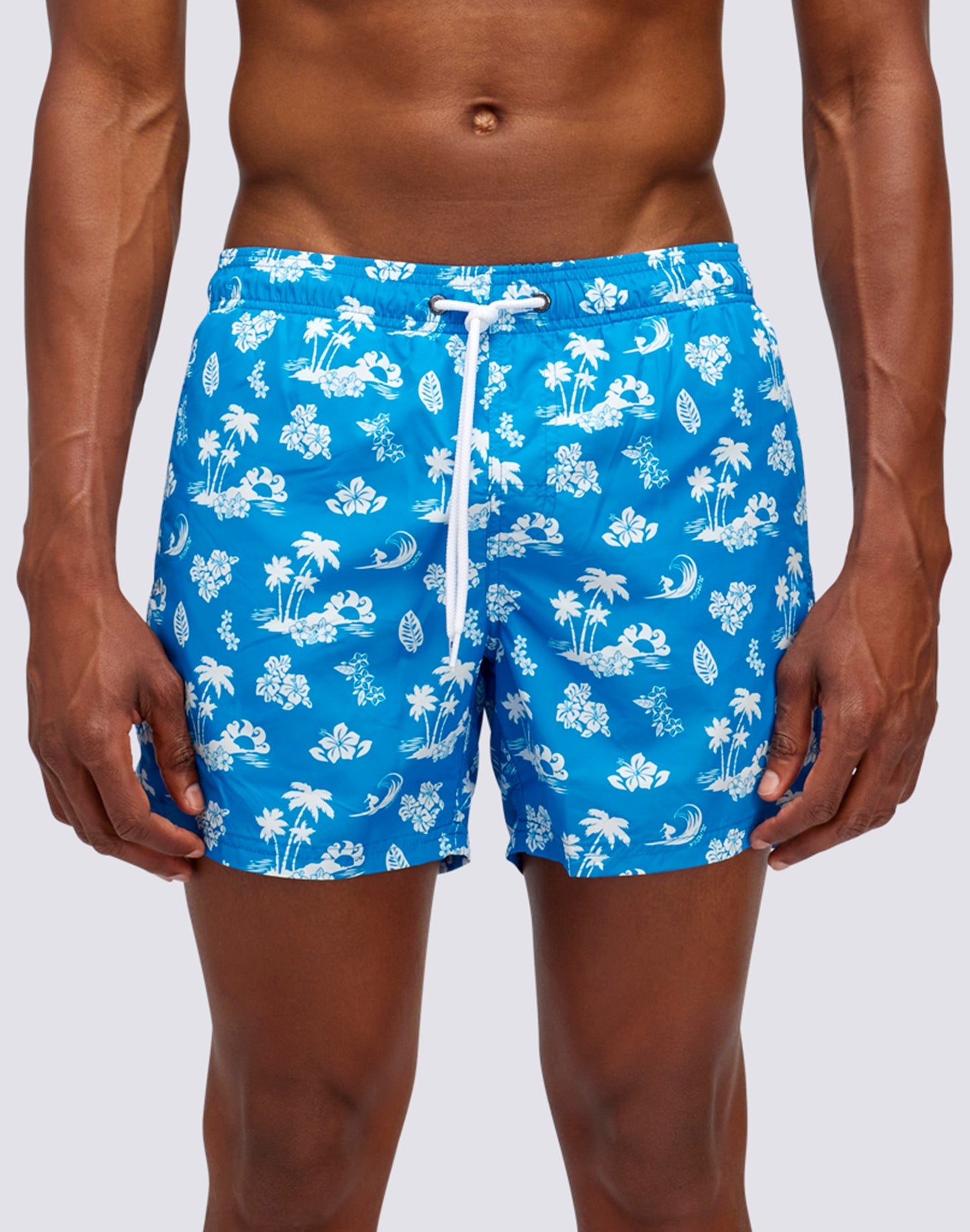 SHORT DE BAIN COURT À TAILLE ÉLASTIQUE AVEC IMPRIMÉ KAILUA BIT EN POLY RECYCLÉ