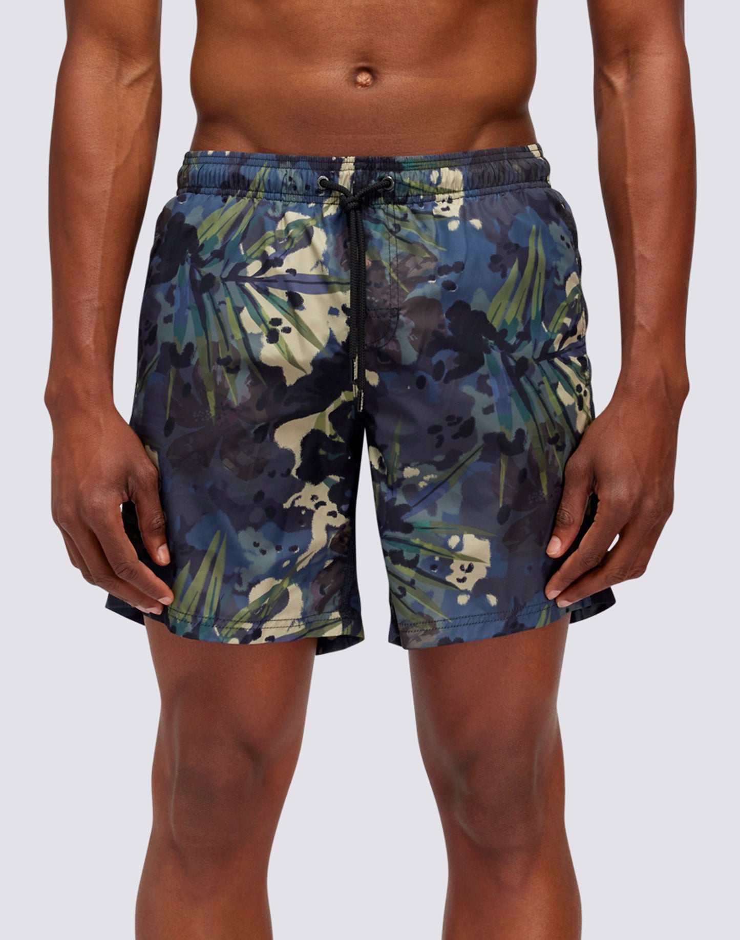 MEDIUM ELASTICATED WAIST BOARDSHORT WITH SPOTTY JUNGLE PRINT