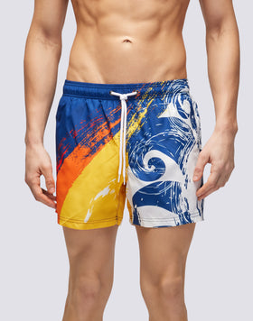 COSTUME DA BAGNO CORTO VITA ELASTICATA STAMPA LOGO IN POLY RICICLATO