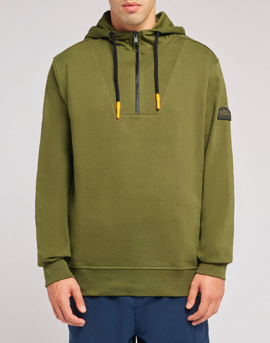 SUDADERA CON CAPUCHA Y CREMALLERA 3/4