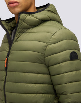 MEN'S 100-GRAM SHORT DOWN JACKET WITH HOOD