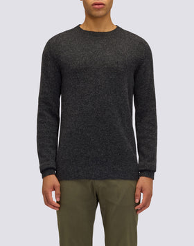 JERSEY DE CUELLO REDONDO PARA HOMBRE EN MEZCLA DE LANA