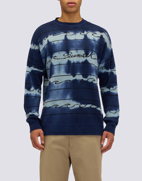 JERSEY DE CUELLO REDONDO PARA HOMBRE CON MOTIVO DE ONDAS EN JACQUARD