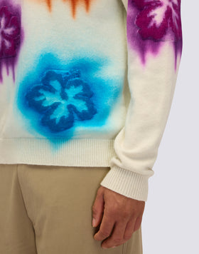 JERSEY DE CUELLO REDONDO PARA HOMBRE CON INCRUSTACIONES DE MOTIVOS FLORALES