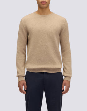 JERSEY DE CUELLO REDONDO PARA HOMBRE EN MEZCLA DE LANA