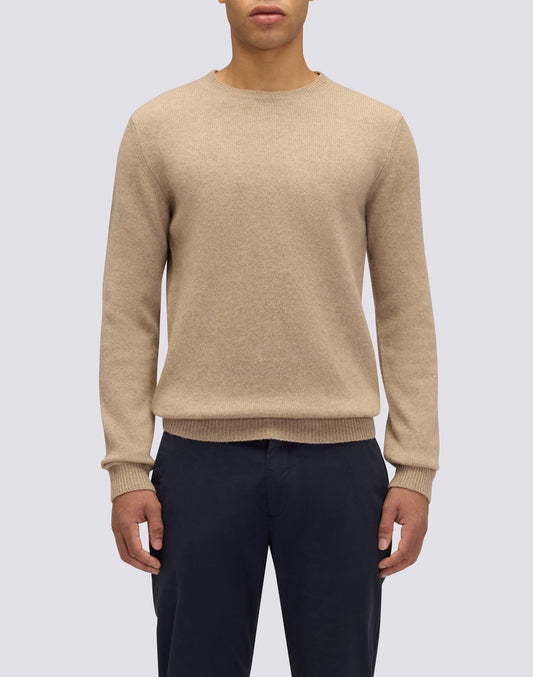 JERSEY DE CUELLO REDONDO PARA HOMBRE EN MEZCLA DE LANA