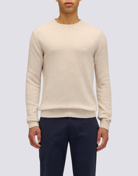 JERSEY DE CUELLO REDONDO PARA HOMBRE EN MEZCLA DE LANA