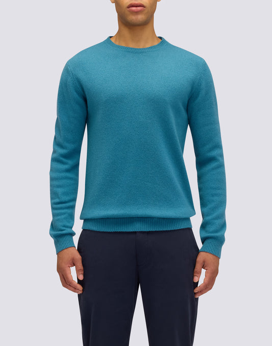 JERSEY DE CUELLO REDONDO PARA HOMBRE EN MEZCLA DE LANA