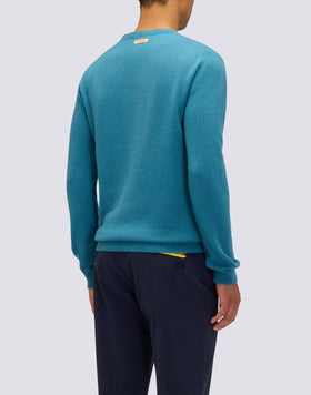 JERSEY DE CUELLO REDONDO PARA HOMBRE EN MEZCLA DE LANA