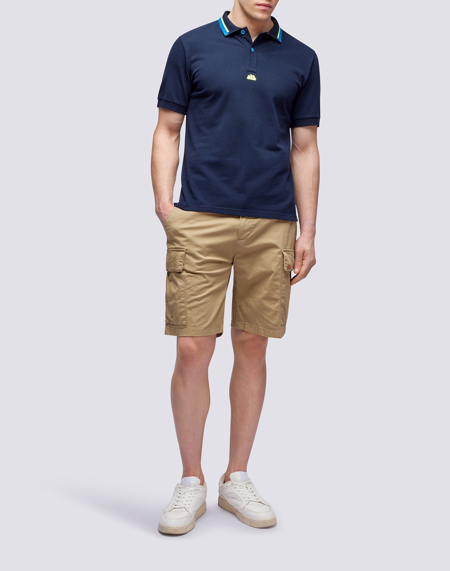 COMBINED PIQUET COTTON POLO SHIRT