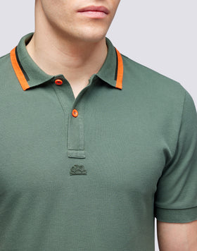 POLO IN COTONE PIQUET COMBINATO