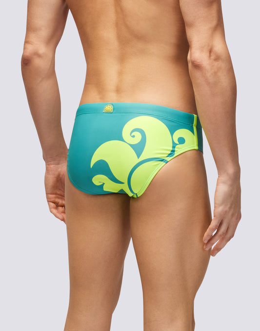 LEONARDO SWIM BRIEF LOGO PRINT