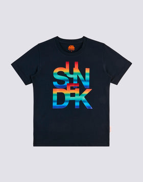 T-SHIRT À COL ROND AVEC LOGO MULTICOLORE