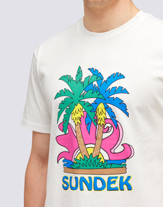 T-SHIRT IMPRIMÉ ÎLE SUNDEK