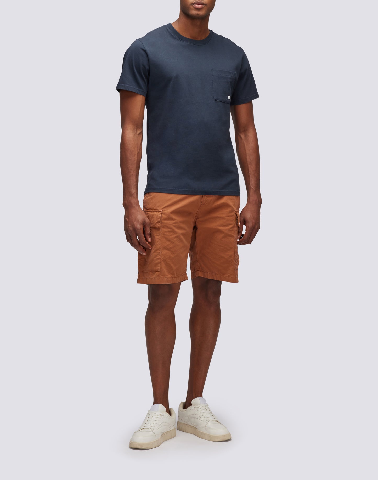 CARGO SHORTS IN GARMENT-DYED FABRIC WITH RAINBOW