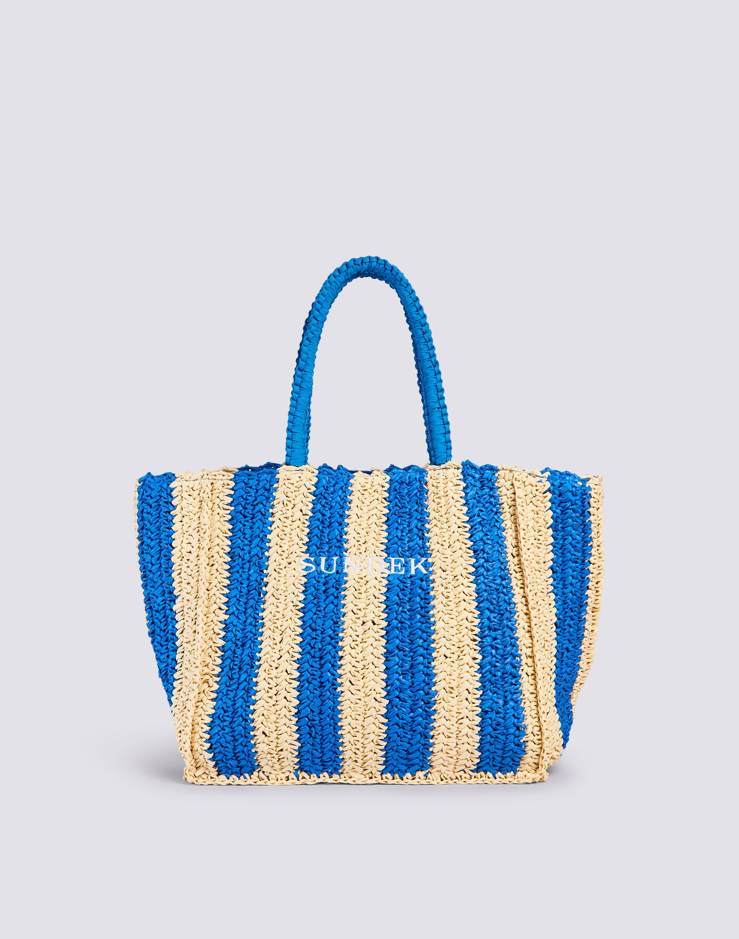 CHOU - BORSA IN PAPER STRAW CON LOGO RICAMATO