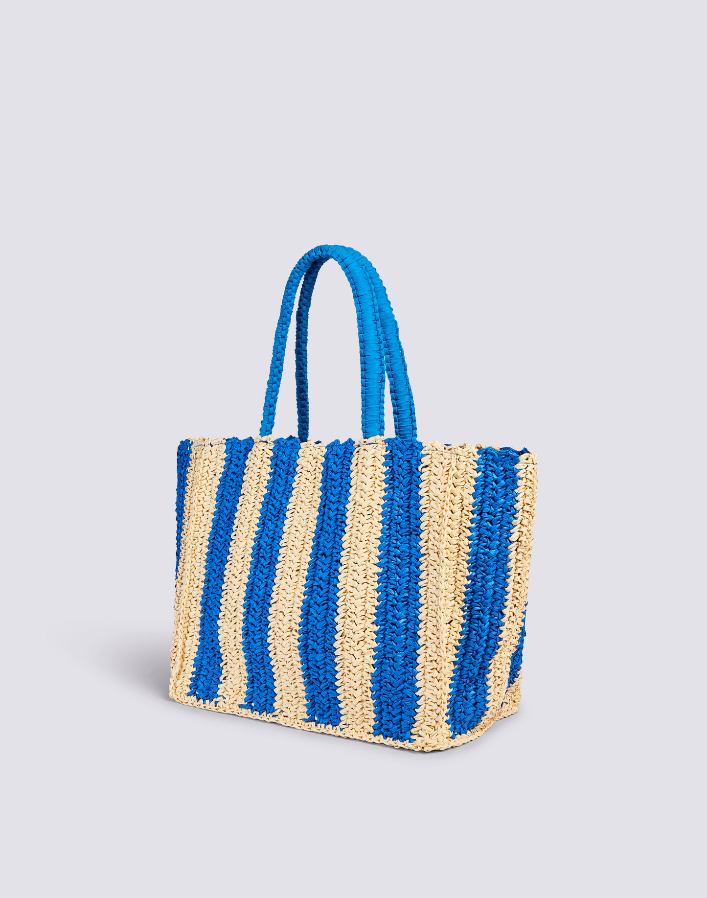 CHOU - PAPER STRAW BAG WITH EMBROIDERED LOGO