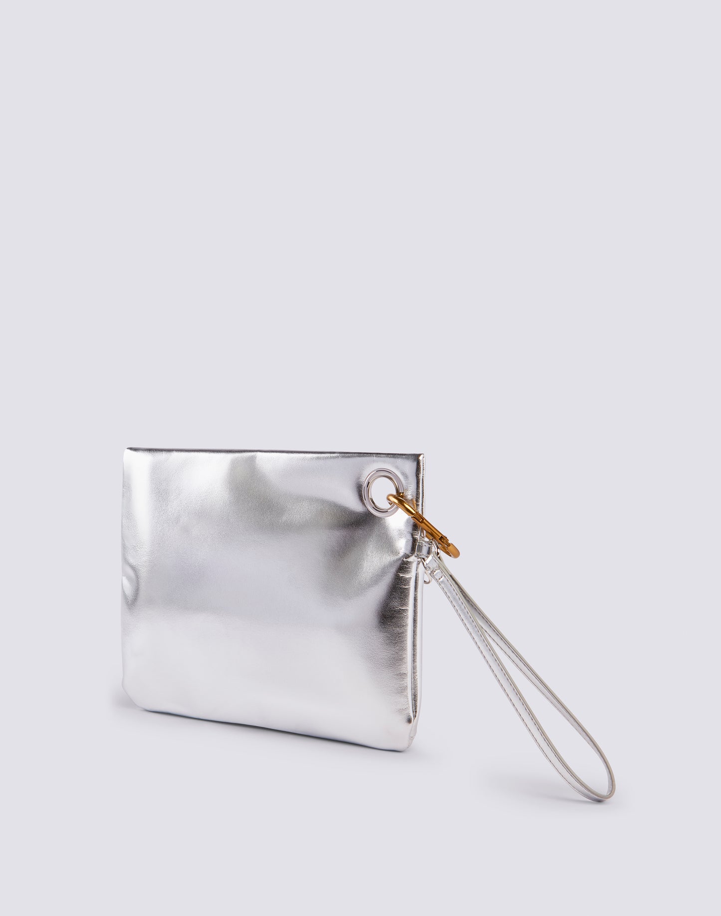 LAMINATED CLUTCH BAG WITH LOGO