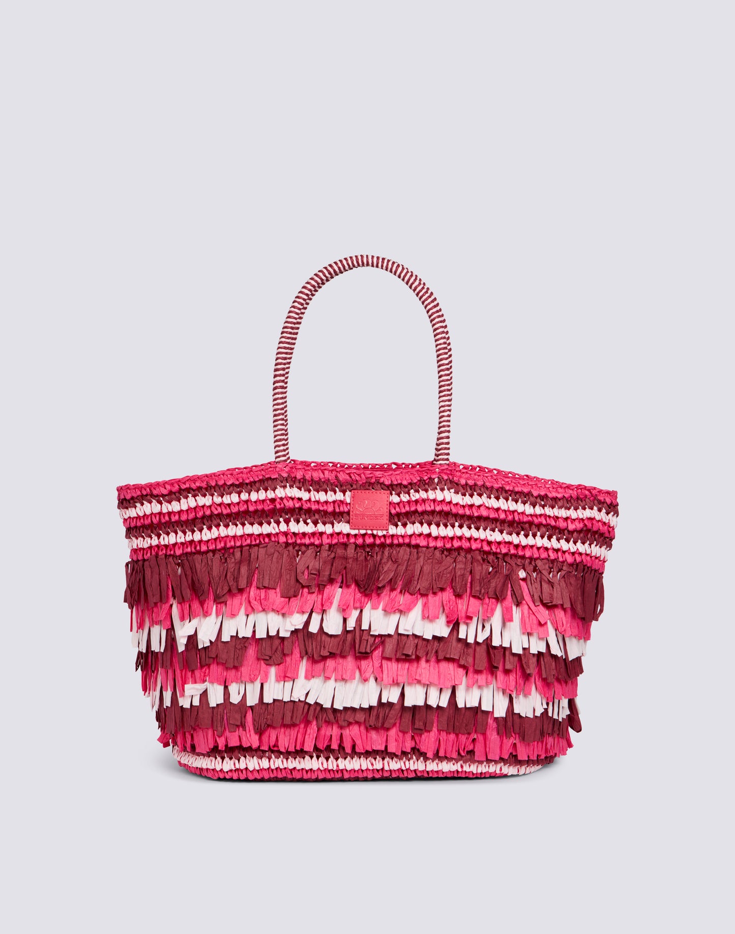 LIBERA - BORSA IN PAPER STRAW CON FRANGE