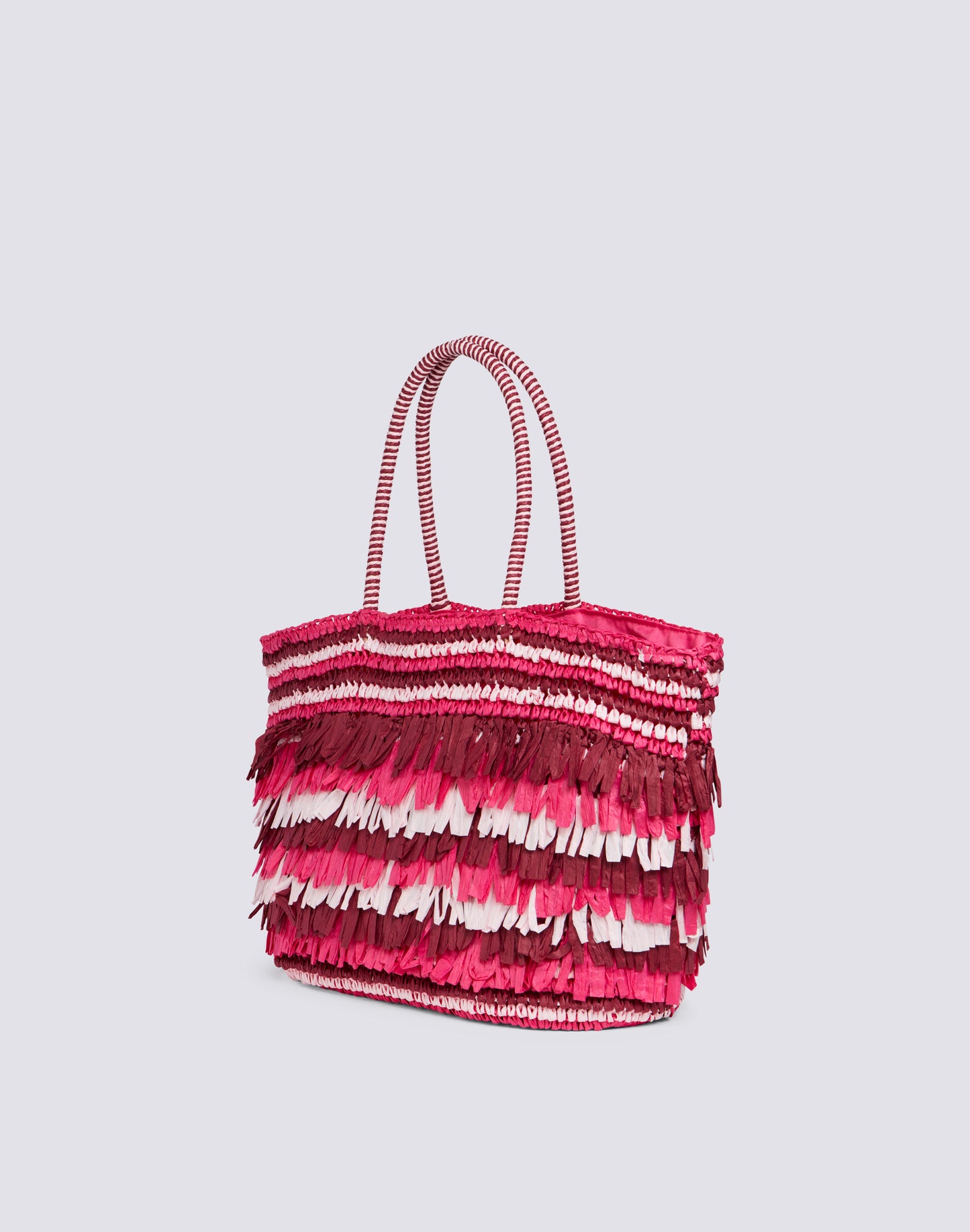 LIBERA - BORSA IN PAPER STRAW CON FRANGE