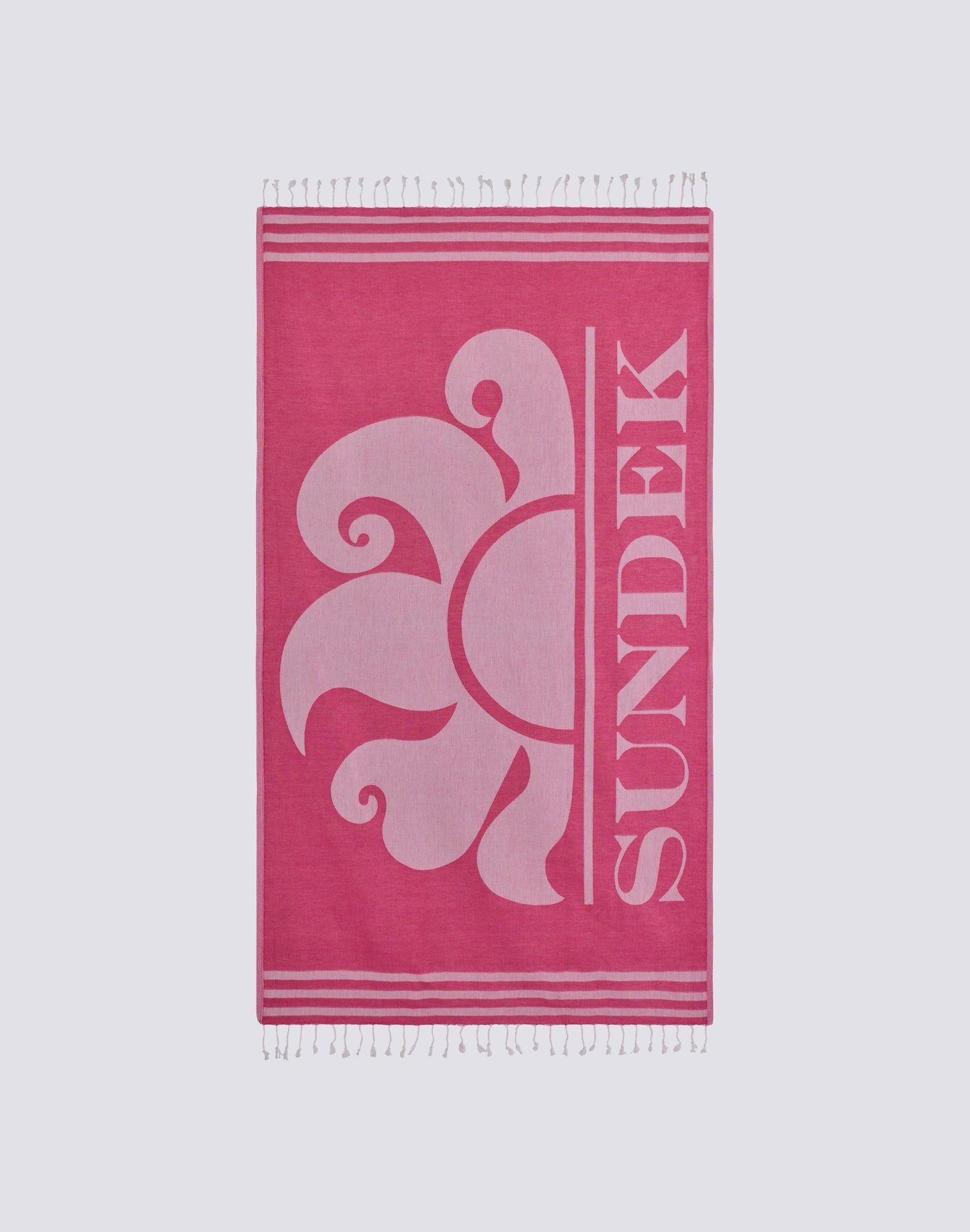 SERVIETTE DE PLAGE FOUTA JACQUARD AVEC LOGO