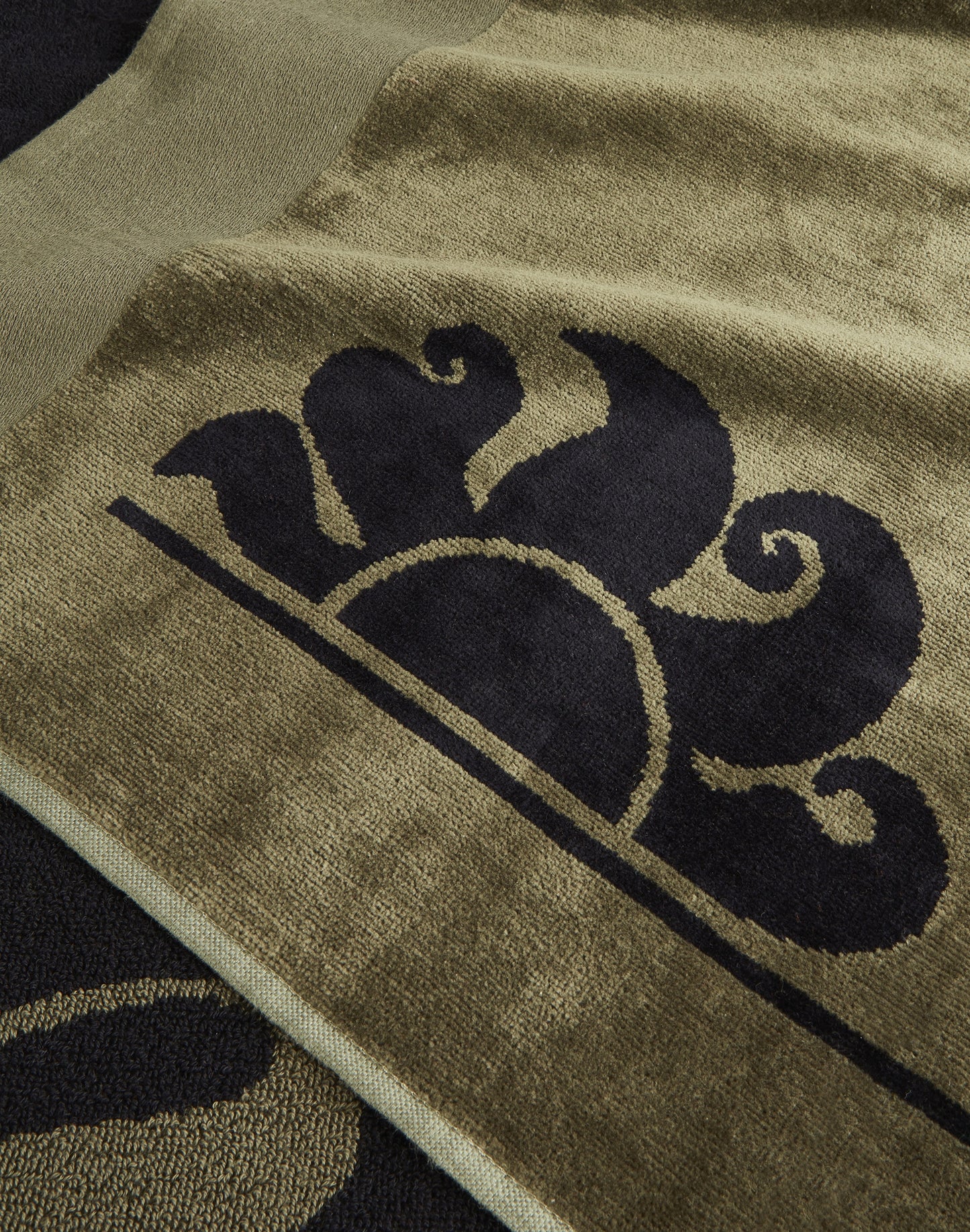 ICON - TOALLA DE PLAYA DE JACQUARD CON LOGOTIPO ICÓNICO